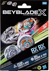 Beyblade X - Pearl Tiger 3-60U & Gill Shark 4-70O (2-Pack)